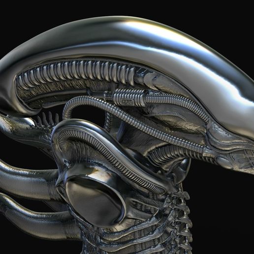 👽 Original Alien Xenomorph Bust・ STL File for ・Cults